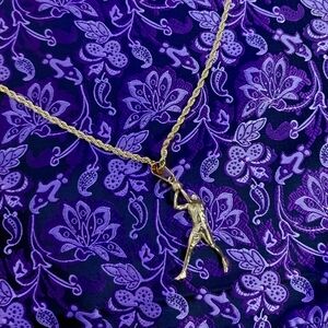 18K Gold Plated Kobe/Jordan 🏀 Basketball Player Pendant and 18K Rope Chain